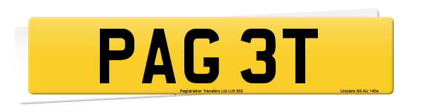 Registration number PAG 3T
